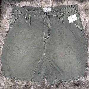 Free People army green shorts